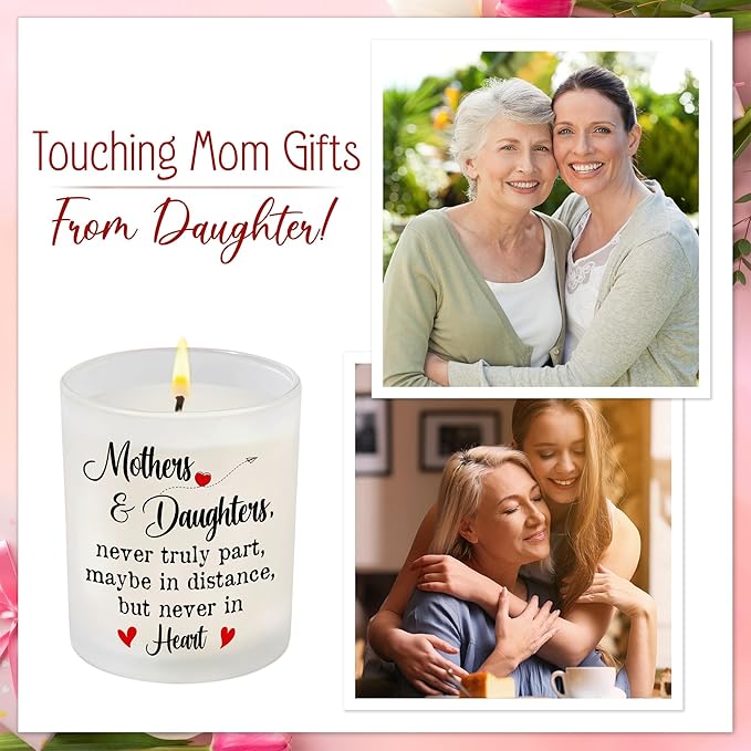 TEEZWONDER Mothers Day Gifts for Mom from Daughters - Long Lasting Vanilla Lavender Candle 10 oz - Long Distance Mom Birthday Gifts for Mama Stepmom Mother-in-Law Women