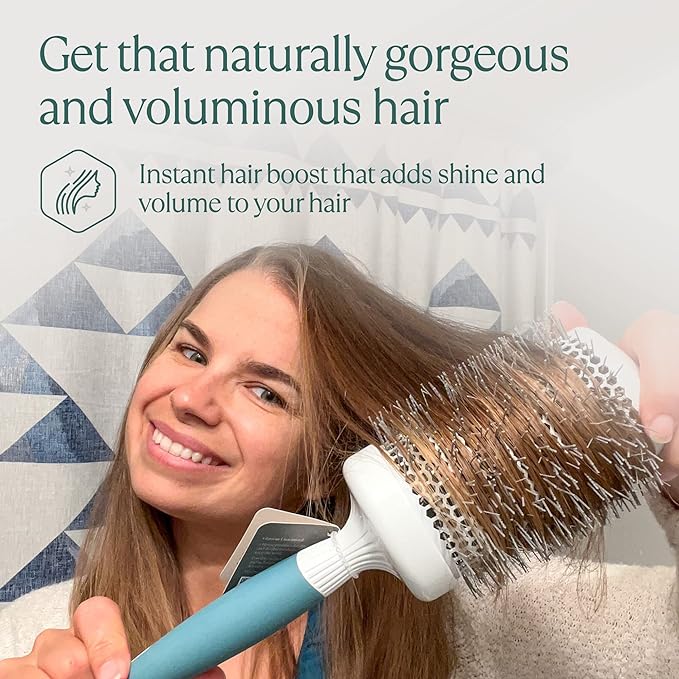 Extra Large Round Hair Brush - Ceramic Round Brush for Precise Styling and Perfect Blowout - Ionic Barrel Brush Lightweight Round Brushes for Blow Drying - Blow Dry Hair Brush(65mm)(not electrical)