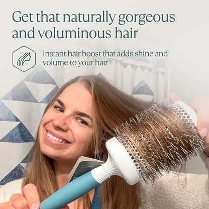 Extra Large Round Hair Brush - Ceramic Round Brush for Precise Styling and Perfect Blowout - Ionic Barrel Brush Lightweight Round Brushes for Blow Drying - Blow Dry Hair Brush(65mm)(not electrical)