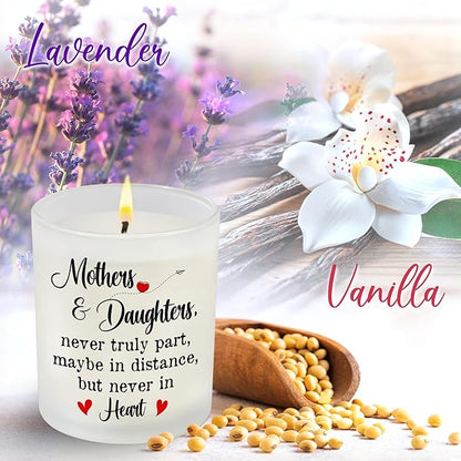 TEEZWONDER Mothers Day Gifts for Mom from Daughters - Long Lasting Vanilla Lavender Candle 10 oz - Long Distance Mom Birthday Gifts for Mama Stepmom Mother-in-Law Women