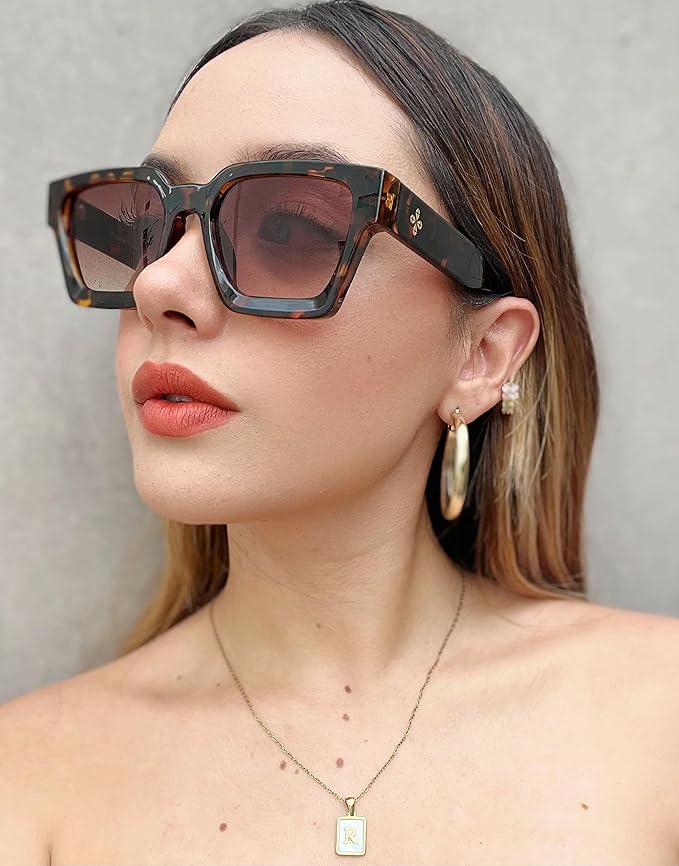 VISOONE Fashion 100% UV400 Protection Rectangle TR90 Y2K Sunglasses Accessories for Women Men RIVER