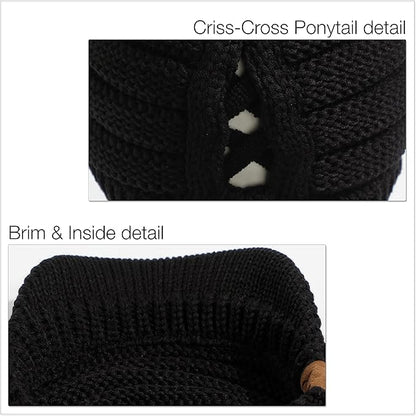 C.C Hatsandscarf Exclusives Women's Ribbed Knit Hat with Brim (YJ-131)(YJ-2023)
