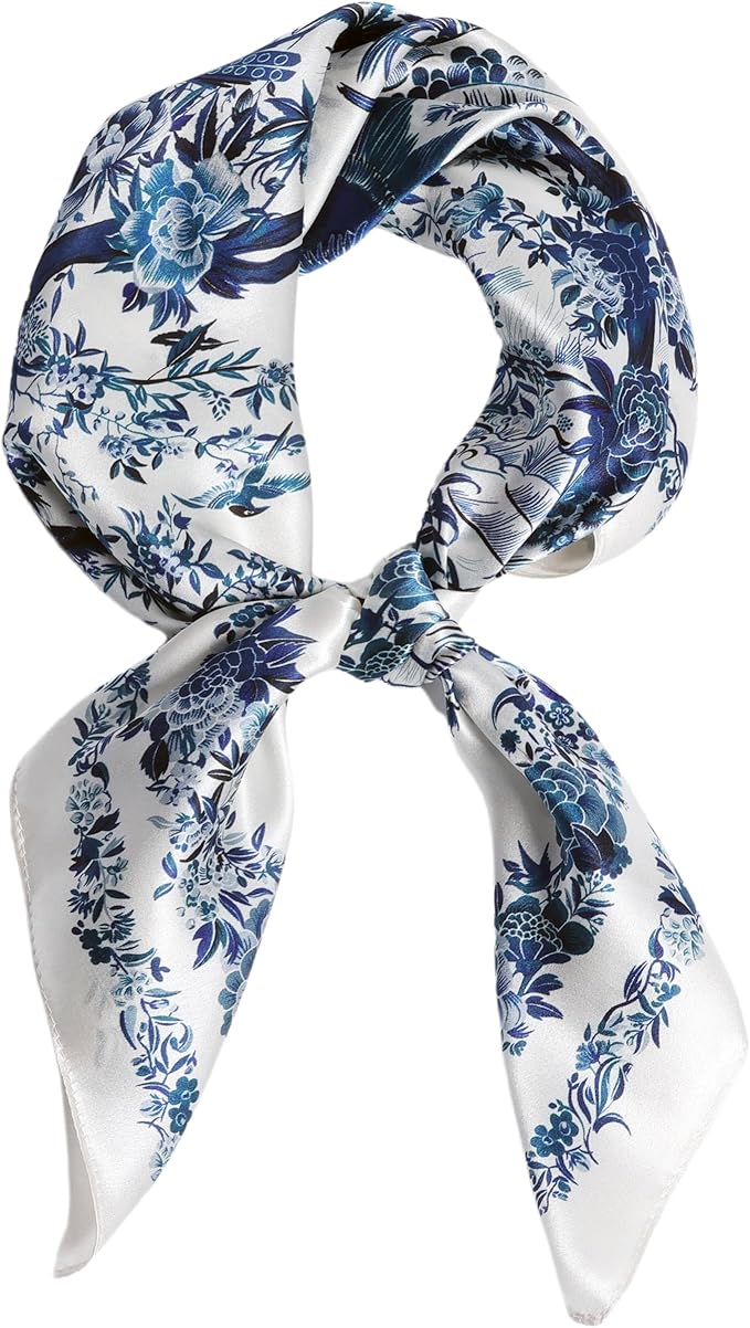 100% Pure Mulberry Silk Scarfs 26"x26" Square Scarf Women Neckerchief Headscarf hair scarf bandana Gift Packed