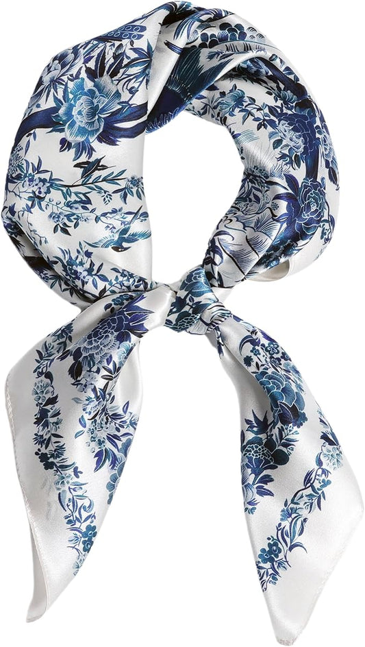 100% Pure Mulberry Silk Scarfs 26"x26" Square Scarf Women Neckerchief Headscarf hair scarf bandana Gift Packed