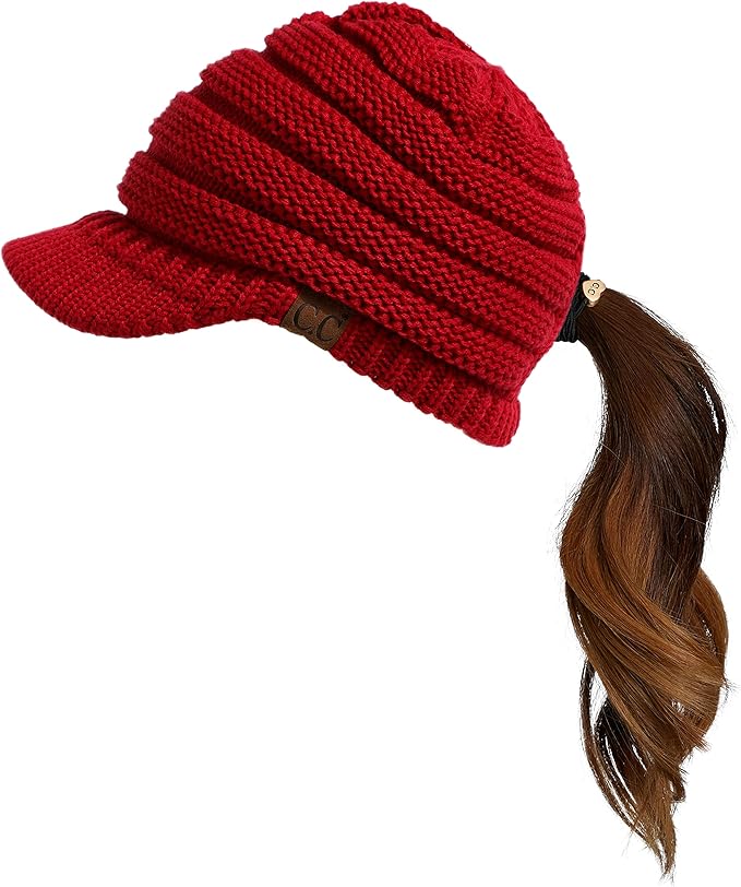 C.C Hatsandscarf Exclusives Women's Ribbed Knit Hat with Brim (YJ-131)(YJ-2023)