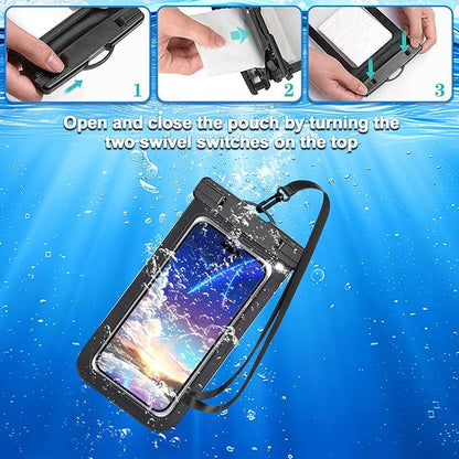 14 Pack Multicolor Universal Waterproof Phone Pouch, Large Phone Waterproof Case Dry Bag (Protection Level: IP68) Outdoor Sports for Apple iPhone,Samsung,and up to 7.5" (Multicolor 14 Pack)