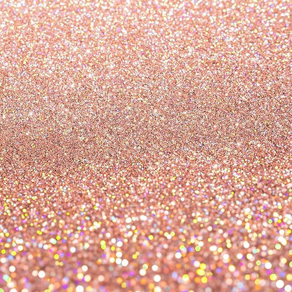 Hemway Premium Multi Purpose Glitter Dust Powder 100g / 3.5oz Arts & Crafts Wine Glass Decoration Weddings Cards Flowers Cosmetic Face Eye Body Nails Skin Hair (Rose Gold Holographic)