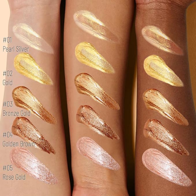 UCANBE Body Shimmer Oil 100ml, Moisturizing Face Body Glow Glitter Oil, Waterproof Shimmering Body Luminizer Liquid Illuminator Highlighter, Tinted Shimmer Body Lotion Glowing Bronzer Makeup(Silver)