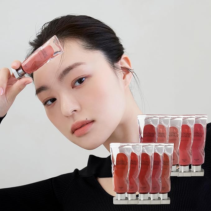 Objet Lip Stain (Unique Paint Tube Design) – Velvet Matte Tint, Long-Lasting Waterproof Lipstick, Hydrating Korean Makeup, Red & Rose Gloss, K-Beauty Tinted Lipstain (05 STUNNING)