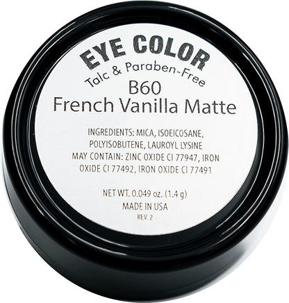 Naked French Vanilla Off White Nude Neutral Matte Pressed Powder Single Vegan Eyeshadow; Talc, Paraben & Cruelty Free