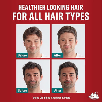 Old Spice No-Poof Paste, Hair Styling Paste for Men, Medium-High Hold with Low Shine, 2.22 oz