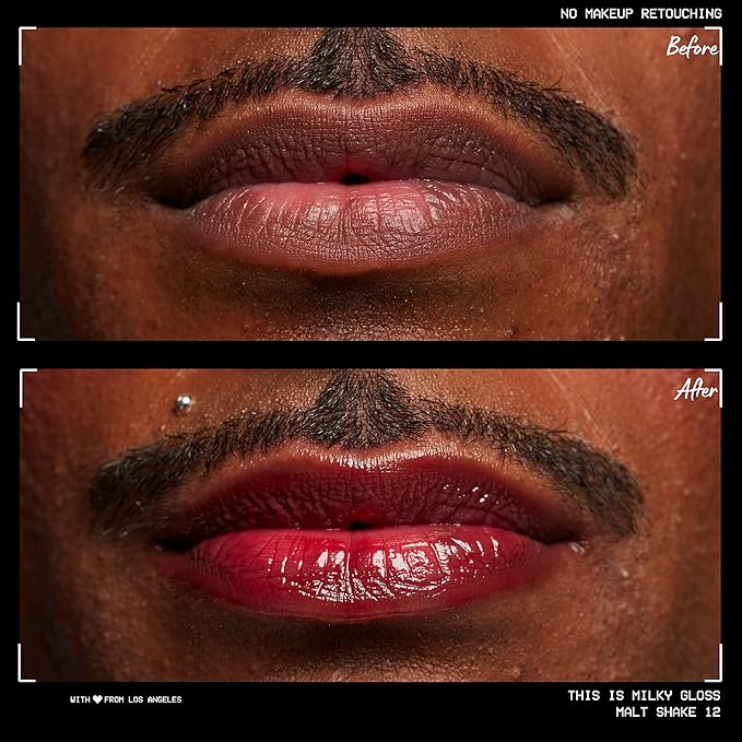 NYX PROFESSIONAL MAKEUP This Is Milky Gloss, Lip Gloss with 12 Hour Hydration, Vegan - Malt Shake (Warm Red)