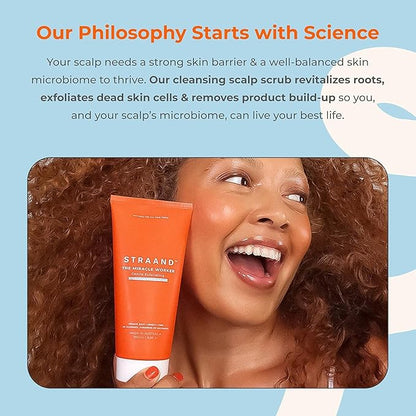 Miracle Worker - Gentle Cleansing Scalp Scrub - Infused with Salicylic Acid & Argan Oil to Soothe Dry Scalp - Helps to Prevent Dryness, Reduce Frizz & Boost Shine (6.8 oz)