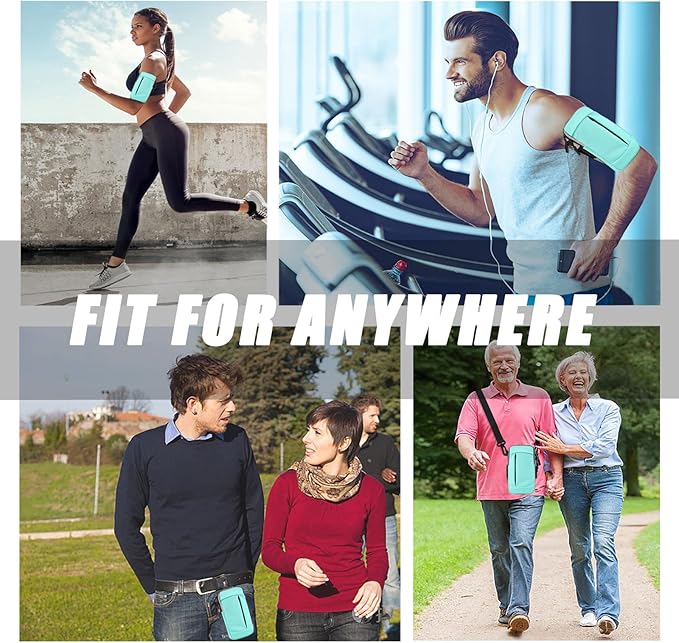 Phone Holder for Running Armband,Cell Phone Purse Crossbody for Women Men Kids,iPhone 11 12 13 14 15 Pro Max Xs Xr X 8 7 6 Plus SE Mini Galaxy Ultra S24 S23 Note Pouch Exercise Arm Bands Bag