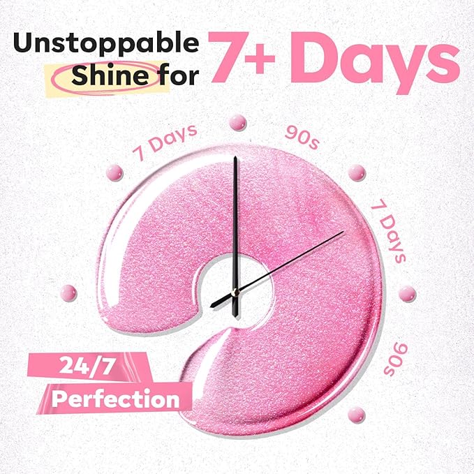 modelones Nail Polish, 6 Colors Summer Pink Gold Glitter Silvery Pearl Clear Quick Dry Mini Starter Set, Long Lasting Art DIY Manicure Kit at Home for Women Girls Wedding Gifts