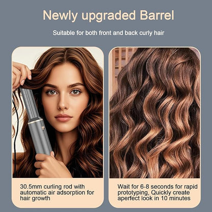 5-in-1 Hair Dryer Brush with Hot Air Curling & Negative Ion Technology - Versatile Styler for Drying, Curling, Straightening, and Volume Boosting