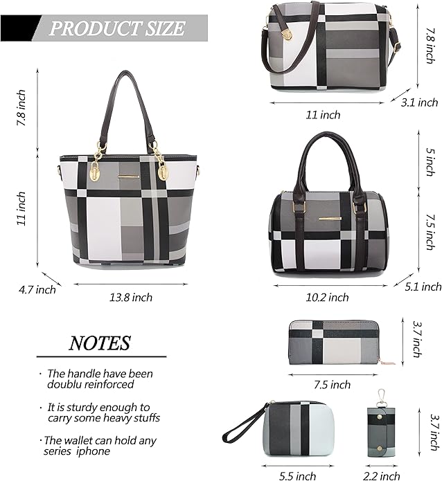 2E-youth Designer Purses and Handbags for Women Satchel Shoulder Bag Tote Top Handle Bag