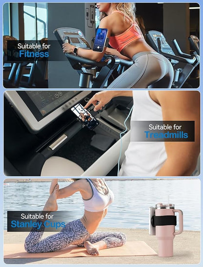 TOPGO Running Phone Holder for iPhone [360° Rotatable & Upgrade Anti-Drop] Magnetic Wrist Phone Holder, Magsafe Armband Compatible with iPhone 16 Pro and Android - Black