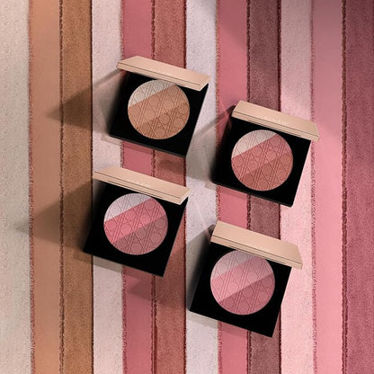 GA-DE Glow FX Natural Face Palette - Blush for Cheeks, Bronzer Powder, and Highlighter Makeup - Enriched with Jojoba Oil - 139 Blooming Chic - 0.42 oz