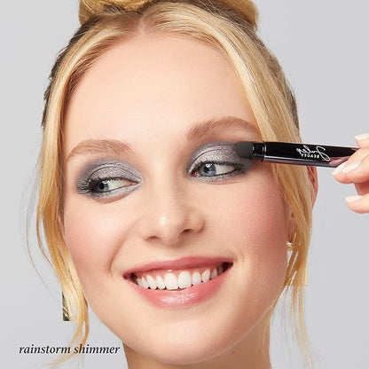 Julep Eyeshadow 101 Cream-to-Powder Waterproof Shadow Stick – Rainstorm Shimmer – Long-Lasting, Crease-Proof, Deep Silver Shimmer Cream Eyeshadow with Built-in Smudger