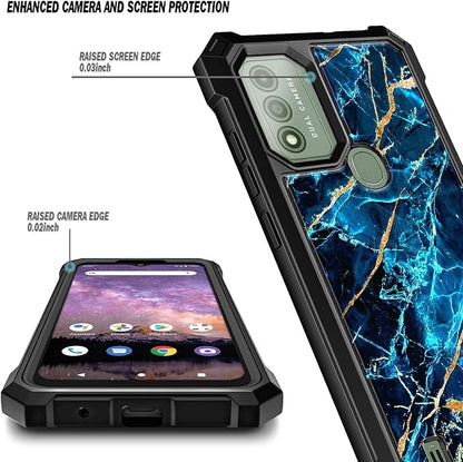 Designed for WIKO Voix Case with [Built-in Screen Protector], Full-Body Protective Shockproof Rugged Bumper Cover Phone Case for WIKO Voix U616AT (Sapphire)