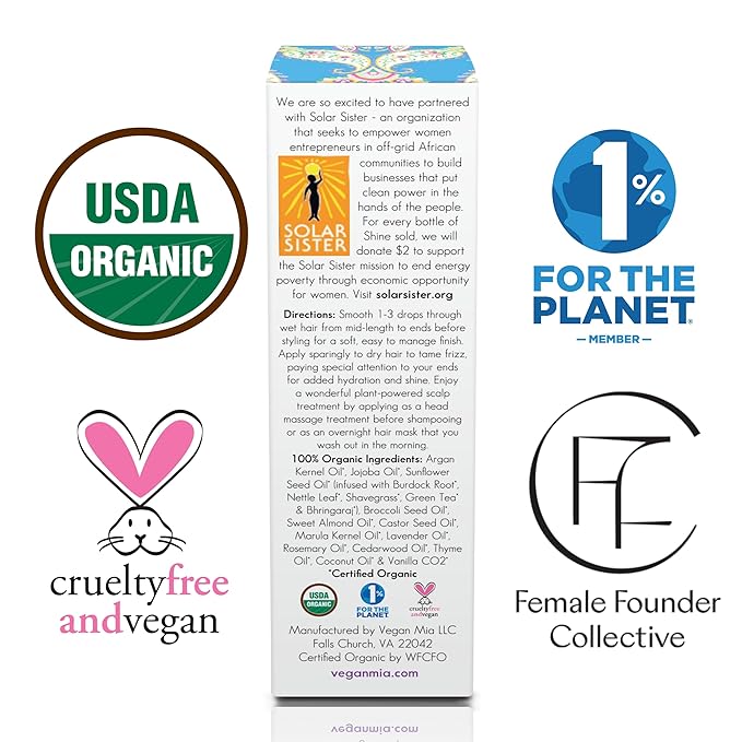USDA Organic Rosemary Oil for Hair Growth with Castor, Jojoba & More by Vegan Mia | for Intense Nourishment & Dry Scalp Treatment - Get Healthier, Thicker & Shiny Hair Naturally (with Exclusive eBook)