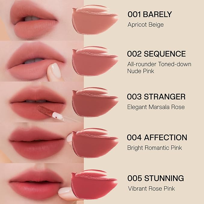 Objet Lip Stain (Unique Paint Tube Design) – Velvet Matte Tint, Long-Lasting Waterproof Lipstick, Hydrating Korean Makeup, Red & Rose Gloss, K-Beauty Tinted Lipstain (05 STUNNING)