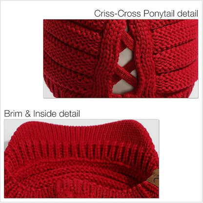 C.C Hatsandscarf Exclusives Women's Ribbed Knit Hat with Brim (YJ-131)(YJ-2023)