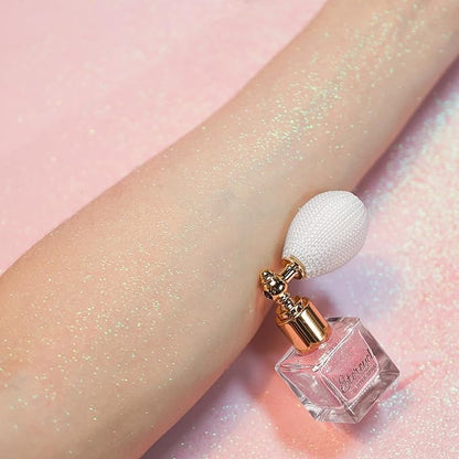 Etercycle Pink Body Glitter Spray, Shimmering Spray Powder Sparkle Powder, Cosmetic Shimmer Makeup Glitter for Hair and Body Face Clothes Nail Art Craft Design Easter Christmas Halloween Crafts