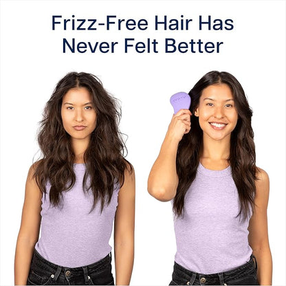 Crave Naturals Glide Thru Detangling Brush for Adults and Kids - Detangler Hair Brush for Curly or Straight, Wet or Dry Hair - Gentle on Tangles Hair Comb - 7.5x3-Inch, Pink and Purple (Pack of 2)