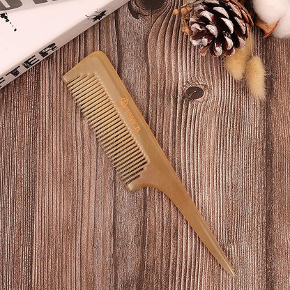 Buffalo Horn Comb - Anti-Static Detangling Hair Styling Tool for All Hair Types (Fine Tooth Comb for Men, Women & Kids)