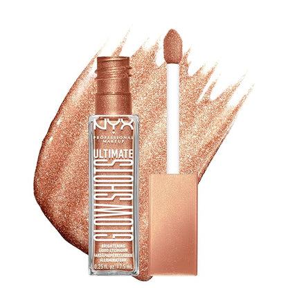 NYX PROFESSIONAL MAKEUP Ultimate Glow Shots, Liquid Eyeshadow, Long-Lasting Shimmer Eye Shadow with Vitamin C - Twisted Tangerine