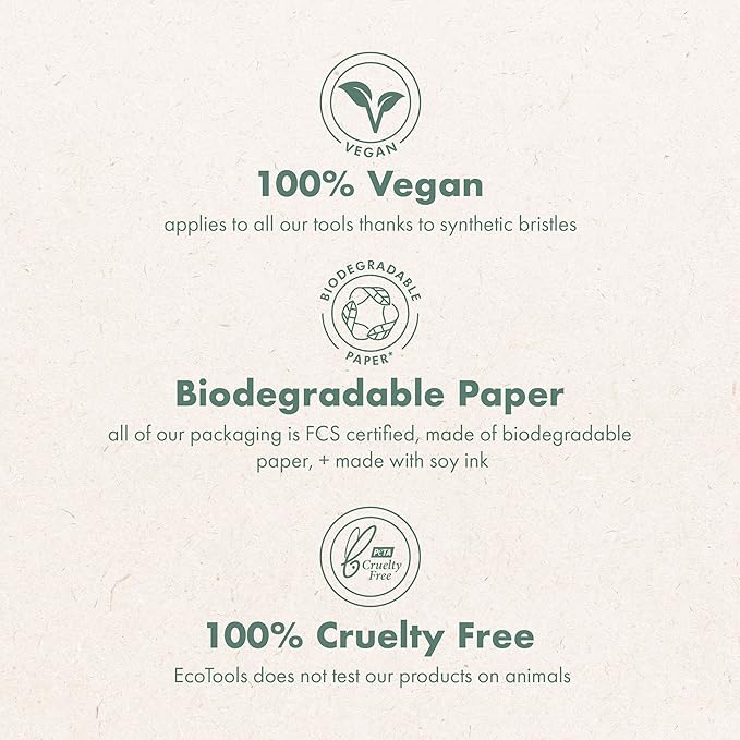EcoTools Professional Makeup Brush Cleaner and Beauty Blender Dissolving Sheets with Textured Mat, Plastic-Free Recyclable Packaging, Cruelty Free, Vegan, Travel Size, Add Water, 30 Sheet Count