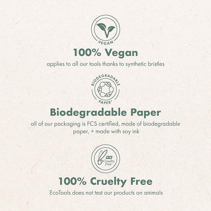 EcoTools Professional Makeup Brush Cleaner and Beauty Blender Dissolving Sheets with Textured Mat, Plastic-Free Recyclable Packaging, Cruelty Free, Vegan, Travel Size, Add Water, 30 Sheet Count