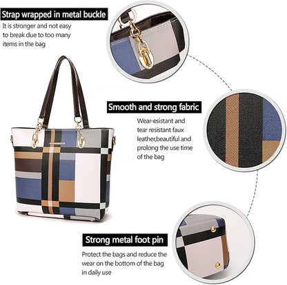 2E-youth Designer Purses and Handbags for Women Satchel Shoulder Bag Tote Top Handle Bag