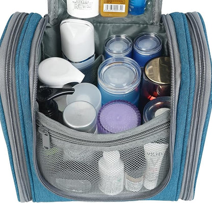 Narwey Small Hanging Travel Toiletry Bag Cosmetic Make up Organizer for Women and Men (Medium, Navy Blue)