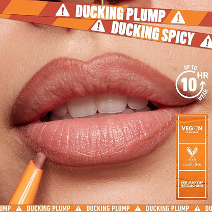 NYX PROFESSIONAL MAKEUP Duck Plump Plumping Lip Liner, Matte Pencil With Up To 10HR Wear, Pinkjection (Pink Lip Liner)