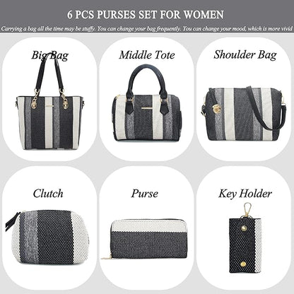 2E-youth Designer Purses and Handbags for Women Satchel Shoulder Bag Tote Top Handle Bag