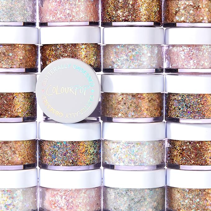 ColourPop Glitterally Obsessed Body Glitter Gel - Multi-Colored Glitter Makeup Made with an Adhesive Gel Formula - Easy to Use & Mess Free - Spinner (0.06 oz)