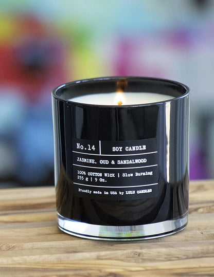 Lulu Candles | Warm Tobacco Pipe | Luxury Scented Soy Jar Candle | Hand Poured in The USA | Highly Scented Long Lasting (9 Oz.)