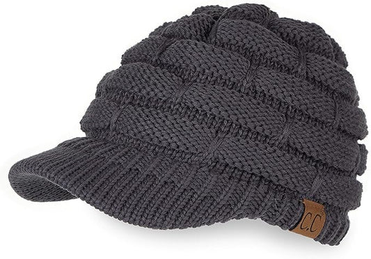 C.C Hatsandscarf Exclusives Women's Ribbed Knit Hat with Brim (YJ-131)(YJ-2023)