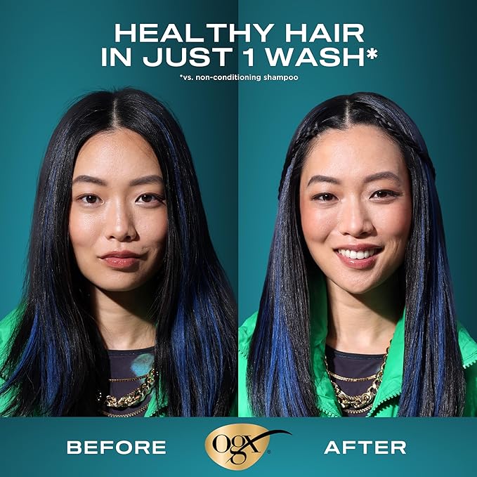 OGX Renewing + Argan Oil of Morocco Conditioner, Repair Conditioner & Argan Oil Helps Strengthen & Repair Dry, Damaged Hair, Paraben-Free, Sulfate-Free Surfactants, 25.4 fl. oz
