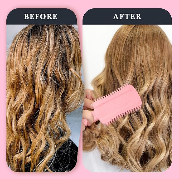 Curl Defining Brush Pink, Volume Curly Hair Brush for Detangling Shaping and Styling Women's Curls, Reduce Pulling