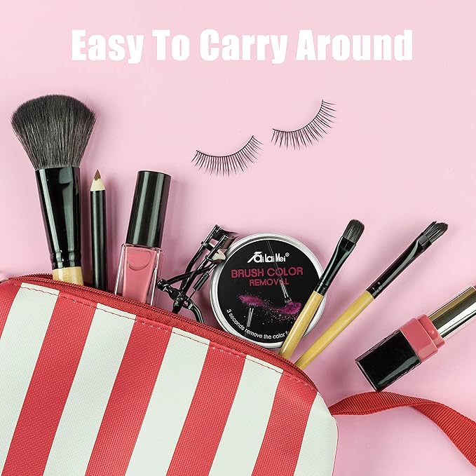 TailaiMei 2 Pack Color Removal Cleaner Sponge, Quickly & Easily Clean Makeup Brushes Powder Without Water or Chemical Solutions Eliminating Drying Time - Switch Eyeshadow Colored Immediately
