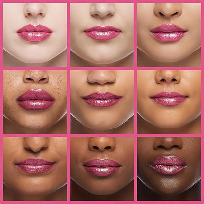 Oulac Hot Pink Lipstick for Women with Metallic 3D Shine Lightweight Hydrating Formula, High Impact Lip Color, Vegan Beauty, Full Coverage Lip Makeup, Christmas Gifts for Women, Sweet Lolita(17)