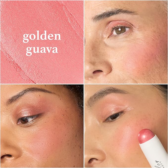 Julep Skip the Brush Multi-Purpose Color Stick for Eyes, Cheeks, and Lip Duo Neutral Bronze and Golden Guava - Blendable, Buildable Color
