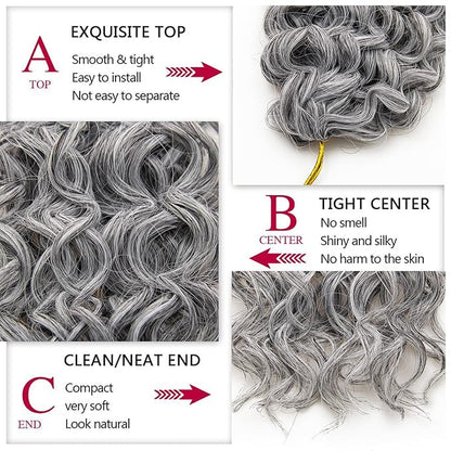 8 Packs Curly Crochet Hair GoGo Curl Crochet hair for Women Deep Wave Braiding hair,Synthetic Bohemian Crochet Braid Water Wave Crochet hair Extensions (51#, 12inch)