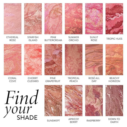 LAURA GELLER NEW YORK Baked Blush-n-Brighten Marbleized Blush - Sunswept - Creamy Lightweight - Satin Finish
