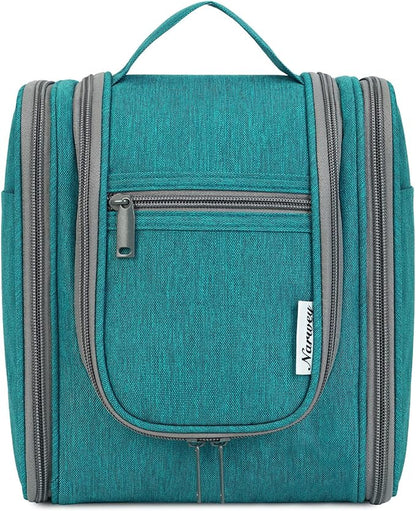 Narwey Small Hanging Travel Toiletry Bag Cosmetic Make up Organizer for Women and Men (Medium, Teal)