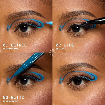 NYX PROFESSIONAL MAKEUP Epic Ink Liner, Waterproof Matte Liquid Eyeliner with Vegan Formula - Stone Washed (Grey)